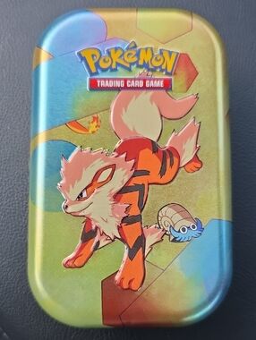 Pokemon TCG: Scarlet & Violet—151 Mini Tin featuring Arcanine and Omanyte
